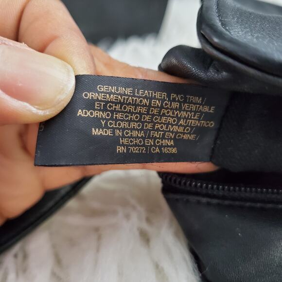 Liz Claiborne Leather By Co. Black Soft Leather Crossbody Bag Purse - Picture 11 of 12